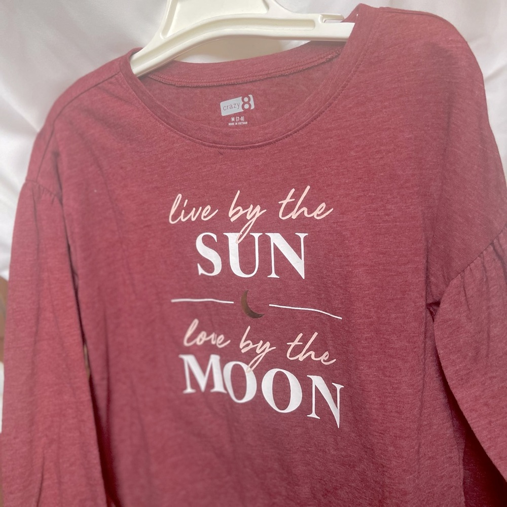 Crazy 8 Size Medium Burgundy Long Sleeve Shirt